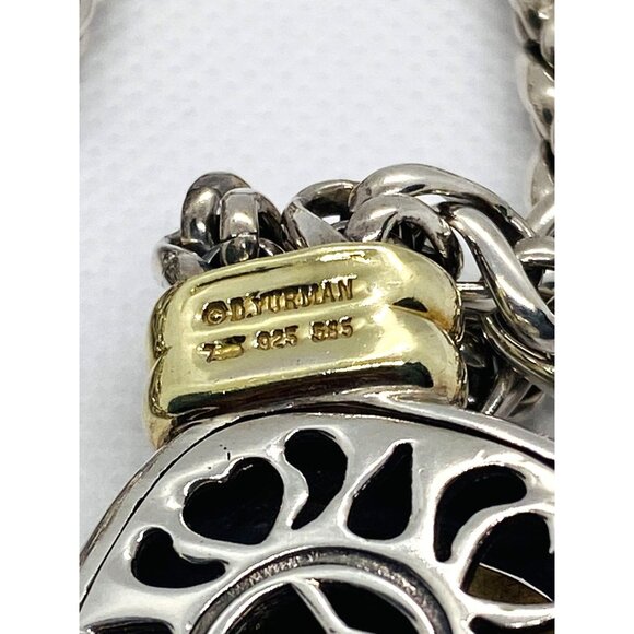 David Yurman Albion Double Chain Wheat Onyx Necklace Sterling Silver 925 14K 585 - Picture 10 of 16